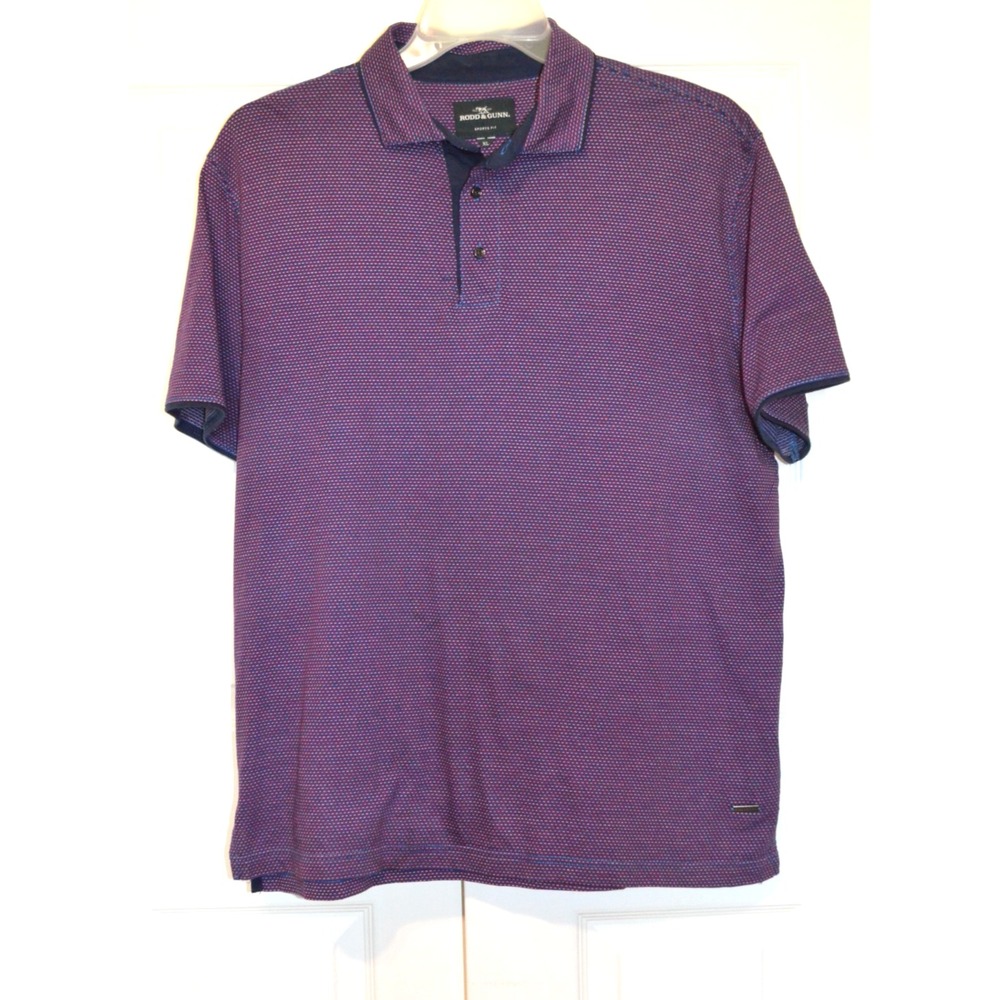 Rodd Gunn Sports Fit Polo‎ Shirt Men's XL Short Sleeve All Over Print